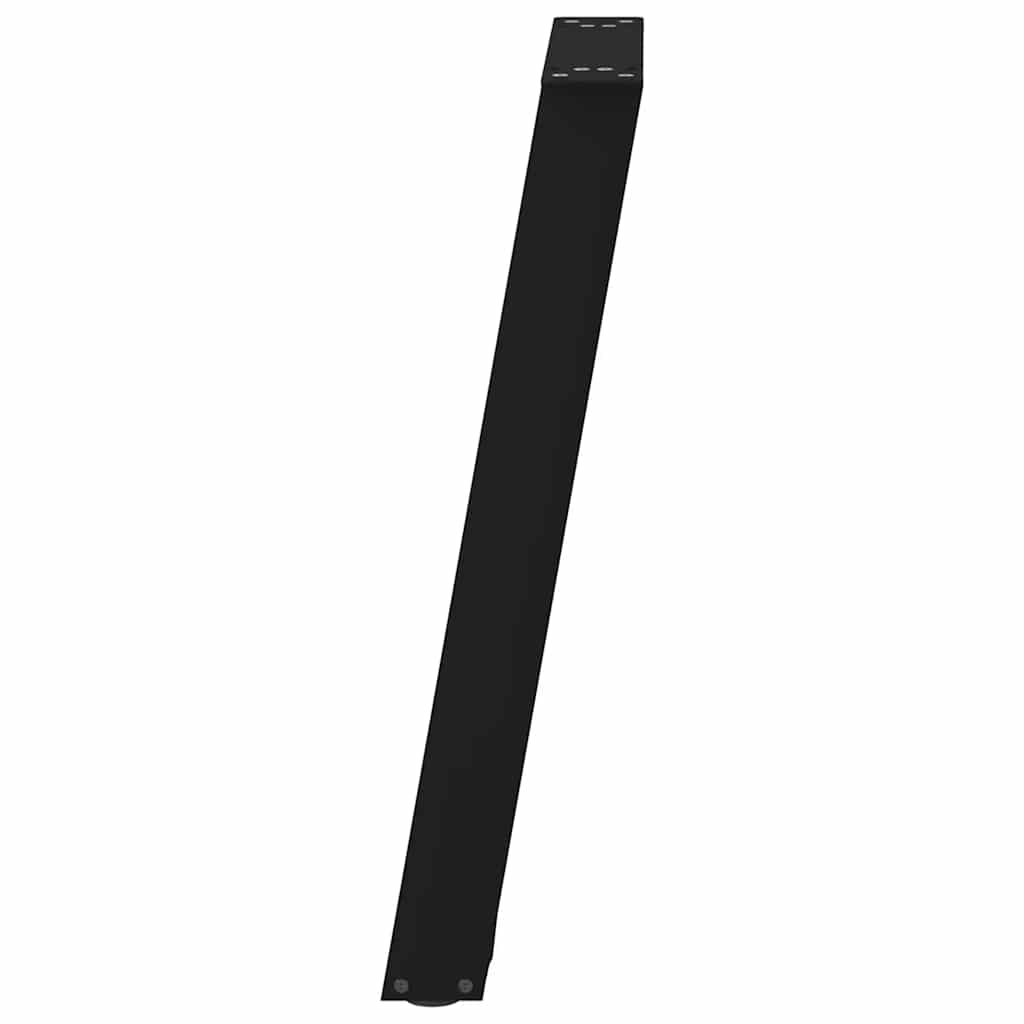 Pieds de table console en U, 2 pièces, noir, 28 x (72-73) cm, acier - XIOS
