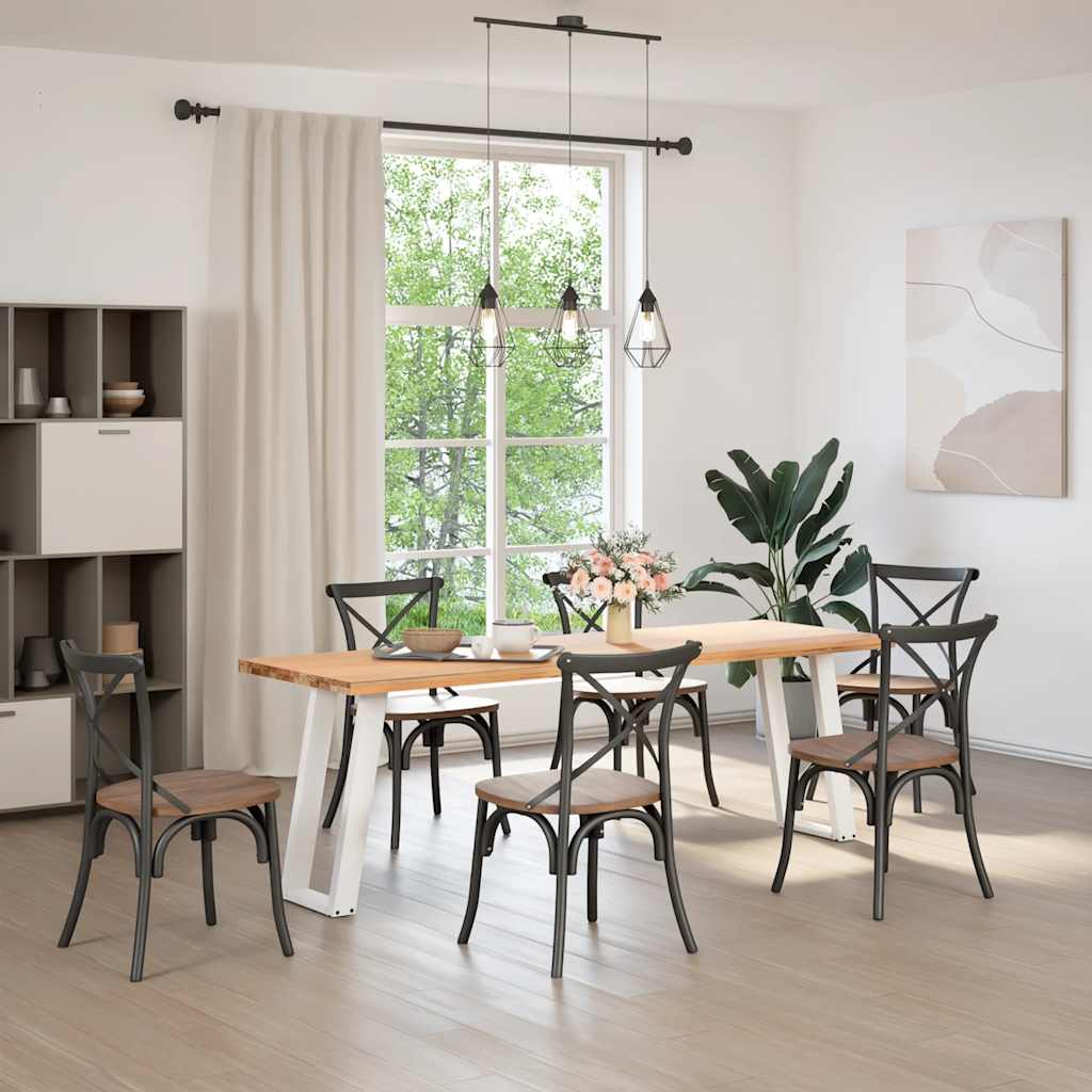 Pieds de table console en U, 2 pièces, blanc, 28 x (72-73) cm, acier - XIOS