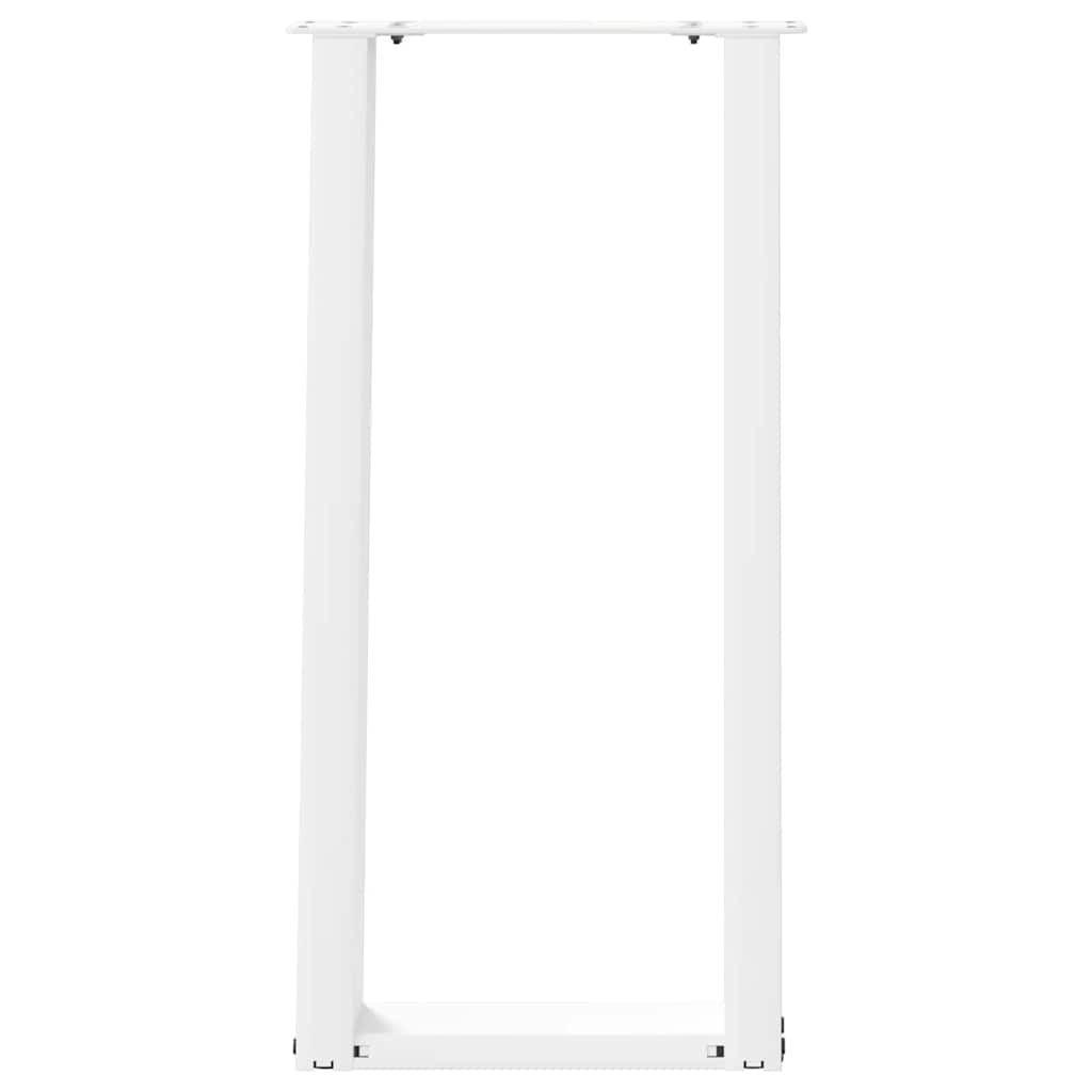 Pieds de table console en U, 2 pièces, blanc, 28 x (72-73) cm, acier - XIOS