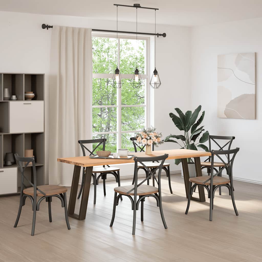 Pieds de table console en U, 2 pièces, acier naturel, 28 x (72-73) cm - XIOS