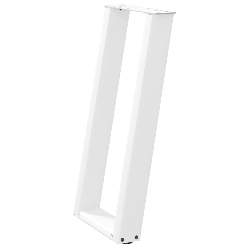 Pieds de table console en U, 2 pièces, blanc, 38 x (72-73) cm, acier - XIOS