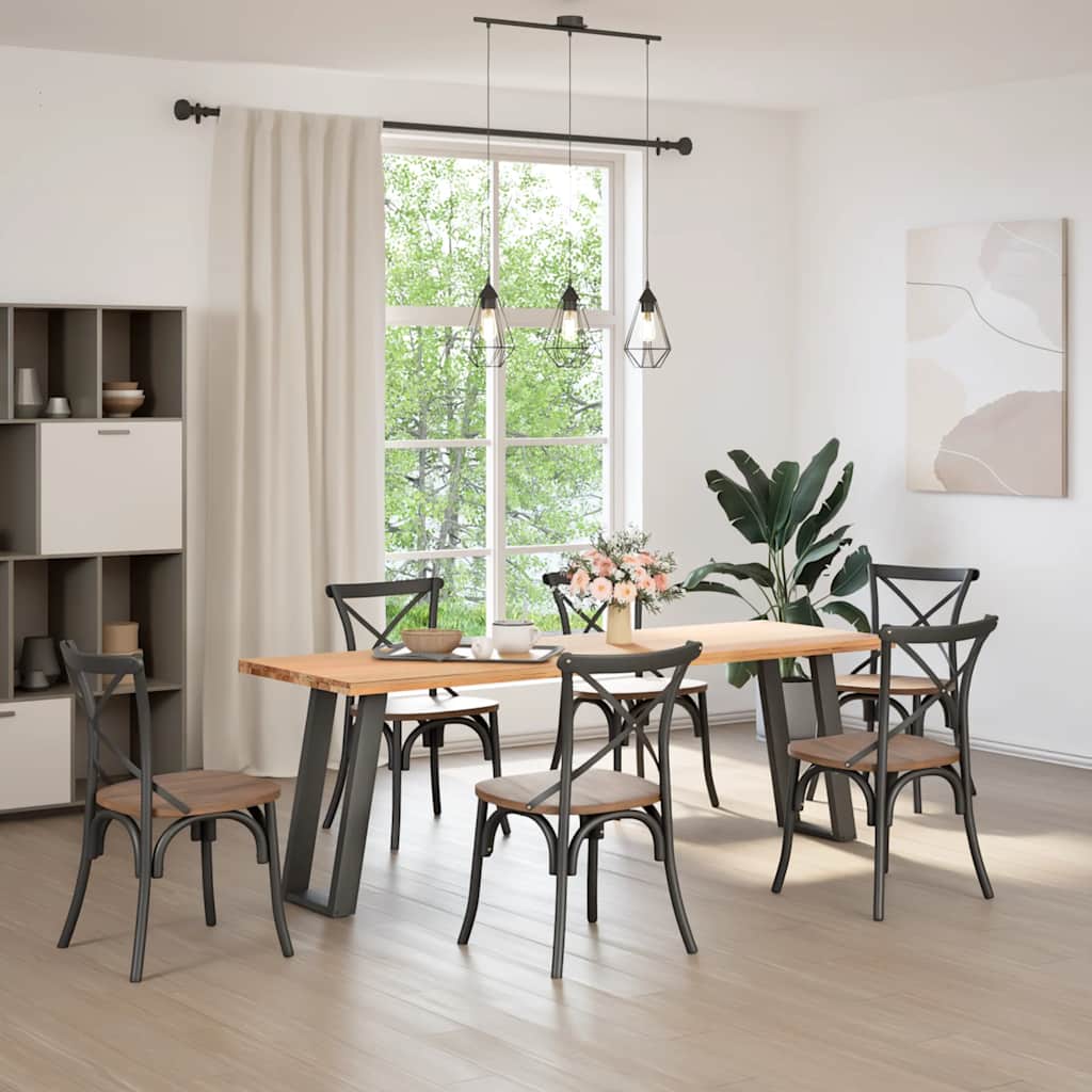 Pieds de table console en U, 2 pièces, anthracite, 38 x (72-73) cm, acier - XIOS