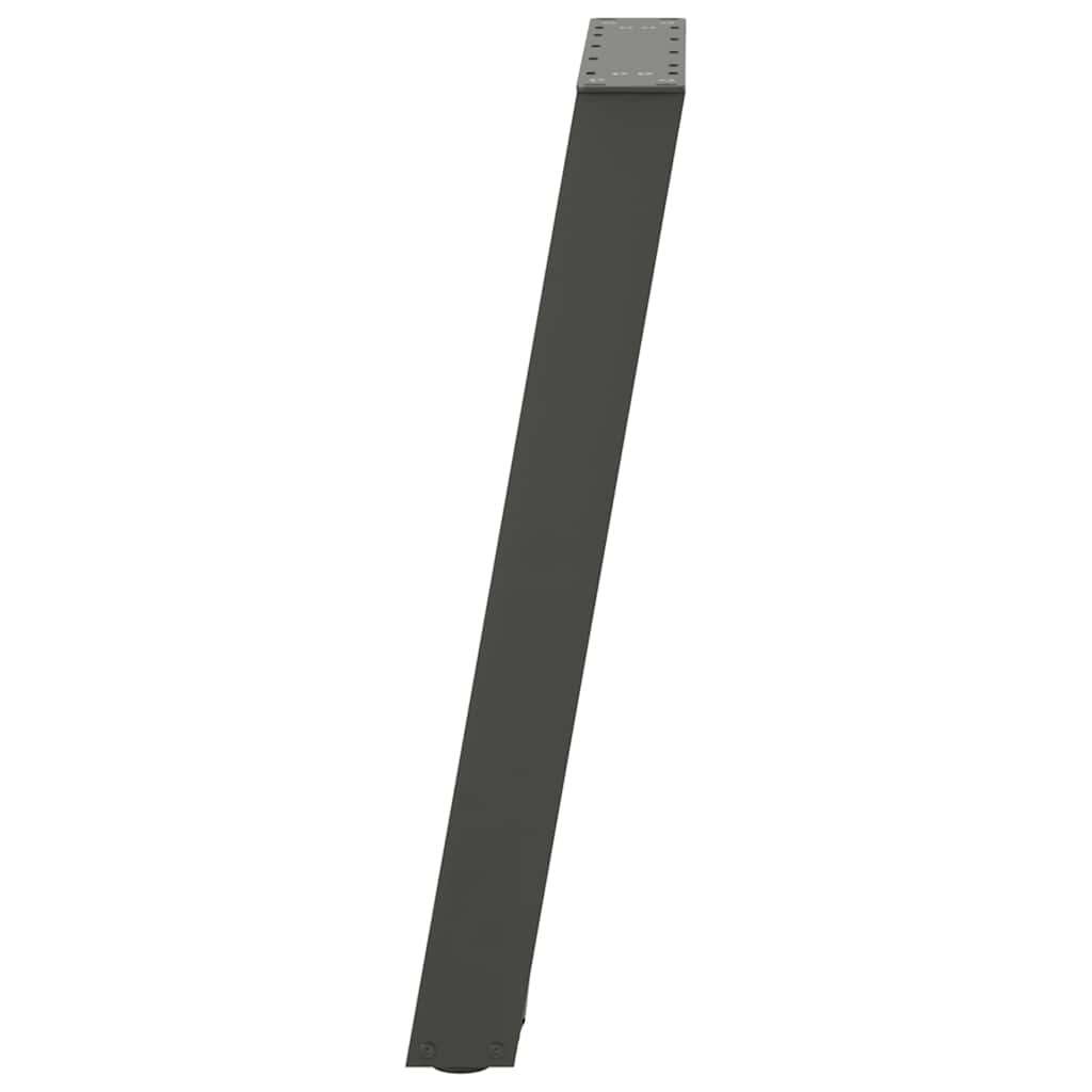 Pieds de table console en U, 2 pièces, anthracite, 38 x (72-73) cm, acier - XIOS