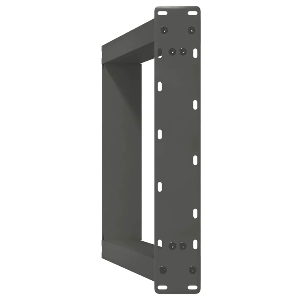 Pieds de table console en U, 2 pièces, anthracite, 38 x (72-73) cm, acier - XIOS