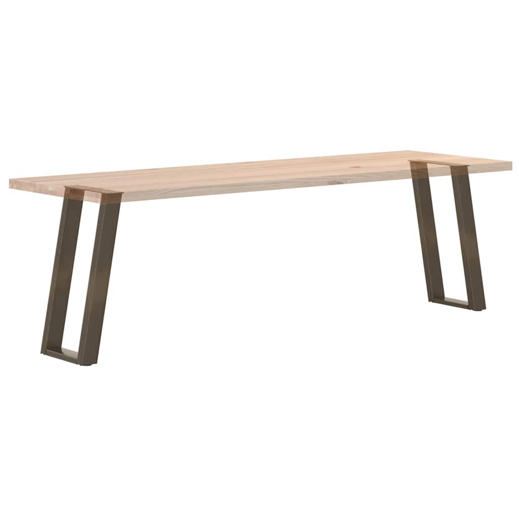 Pieds de table console en U, 2 pièces, acier naturel, 38 x (72-73) cm - XIOS