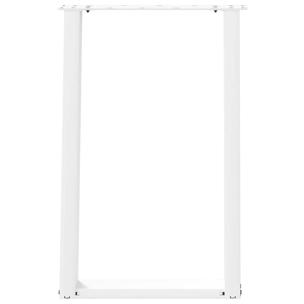 Pieds de table à manger en U, 2 pièces, blanc, 50 x (72-73) cm, acier - XIOS