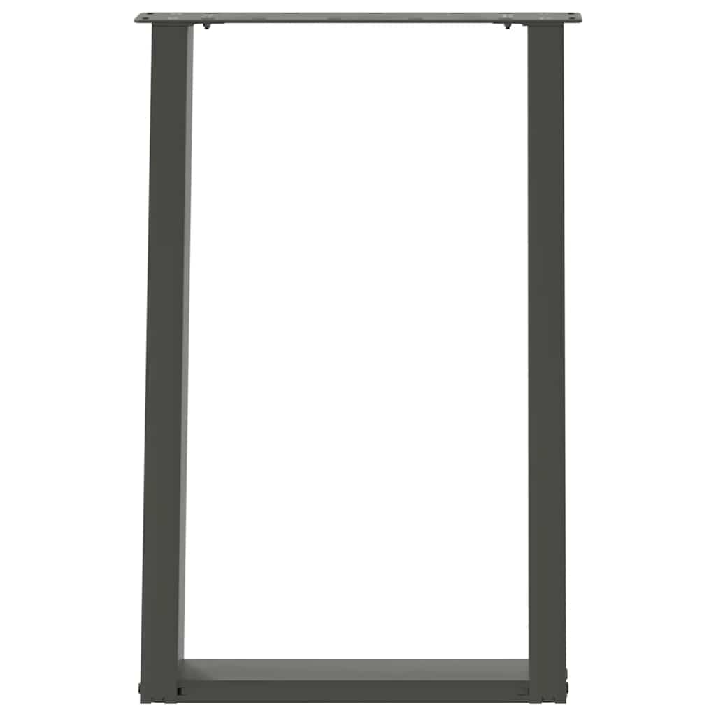 Pieds de table à manger en U 2 pièces Anthracite 50 x (72-73) cm Acier - XIOS