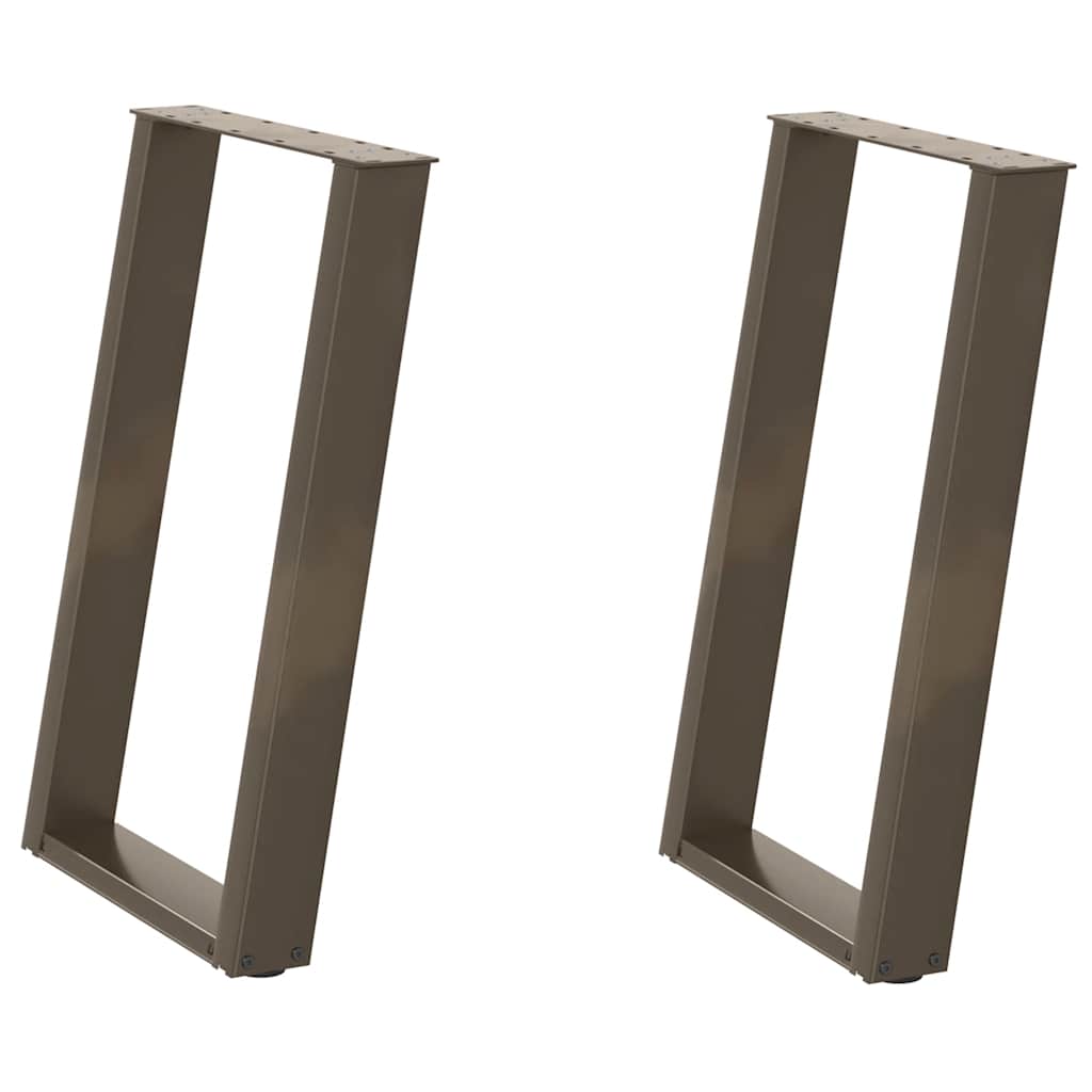 Pieds de table à manger en U 2 pièces Acier naturel 50 x (72-73) cm Acier - XIOS