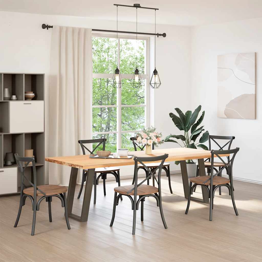 Pieds de table à manger en U 2 pièces Acier naturel 50 x (72-73) cm Acier - XIOS