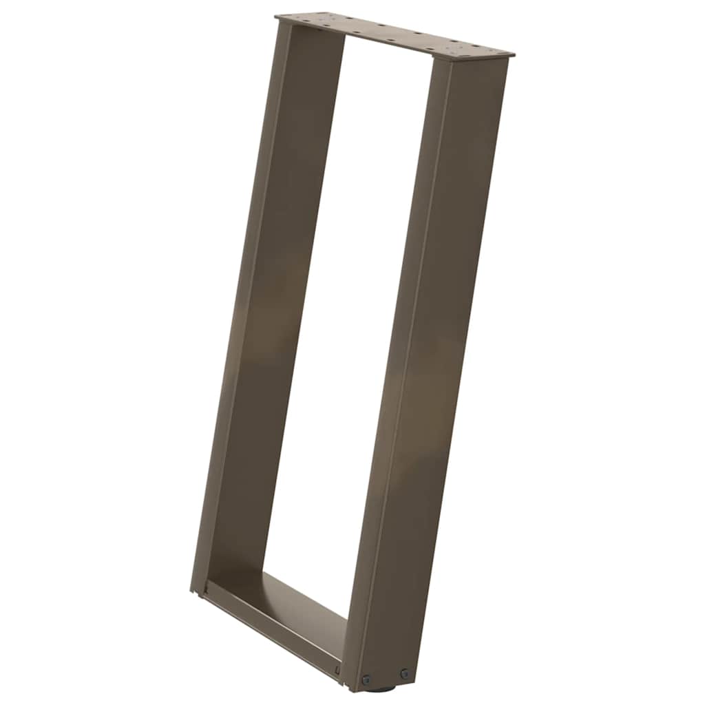 Pieds de table à manger en U 2 pièces Acier naturel 50 x (72-73) cm Acier - XIOS