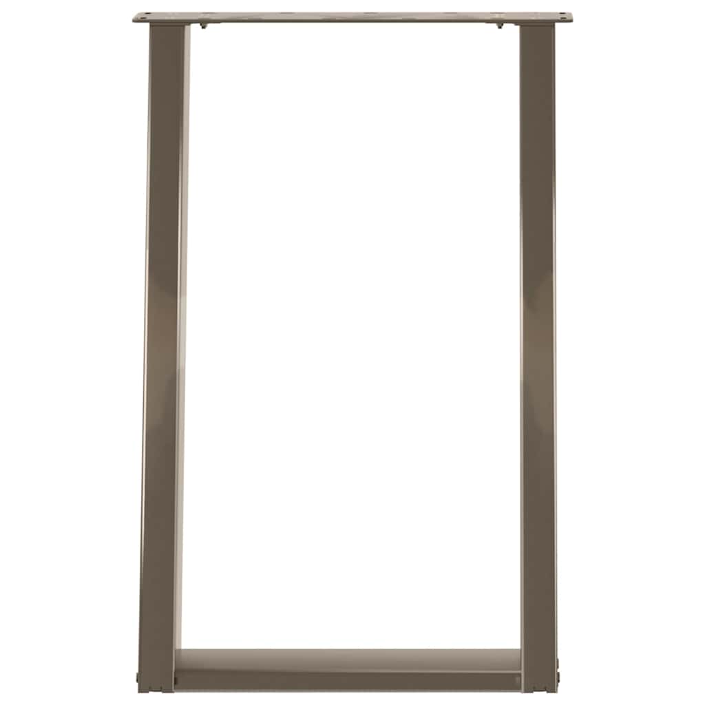 Pieds de table à manger en U 2 pièces Acier naturel 50 x (72-73) cm Acier - XIOS