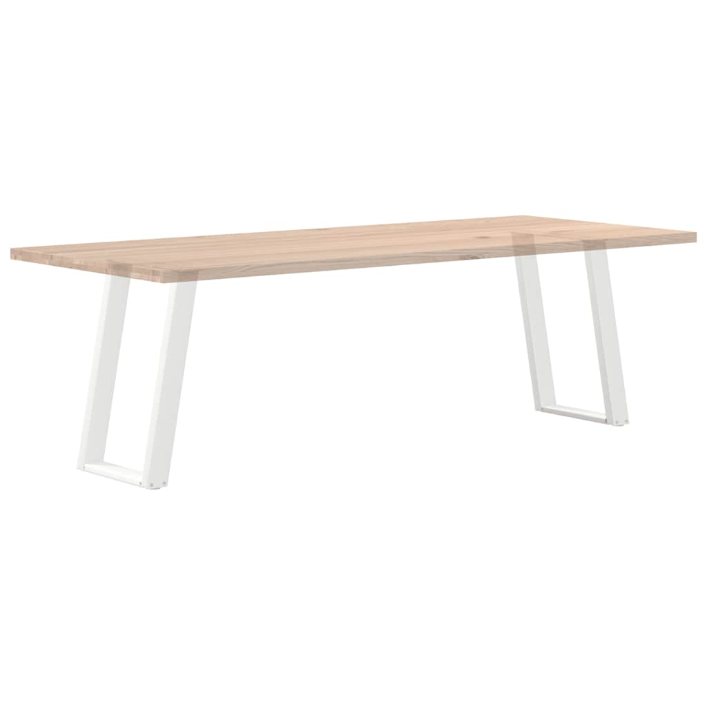Pieds de table à manger en U 2 pièces Blanc 60 x (72-73) cm Acier - XIOS