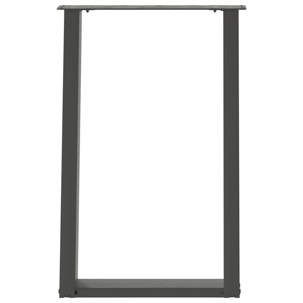 Pieds de table à manger en U 2 pièces Anthracite 60 x (72-73) cm Acier - XIOS