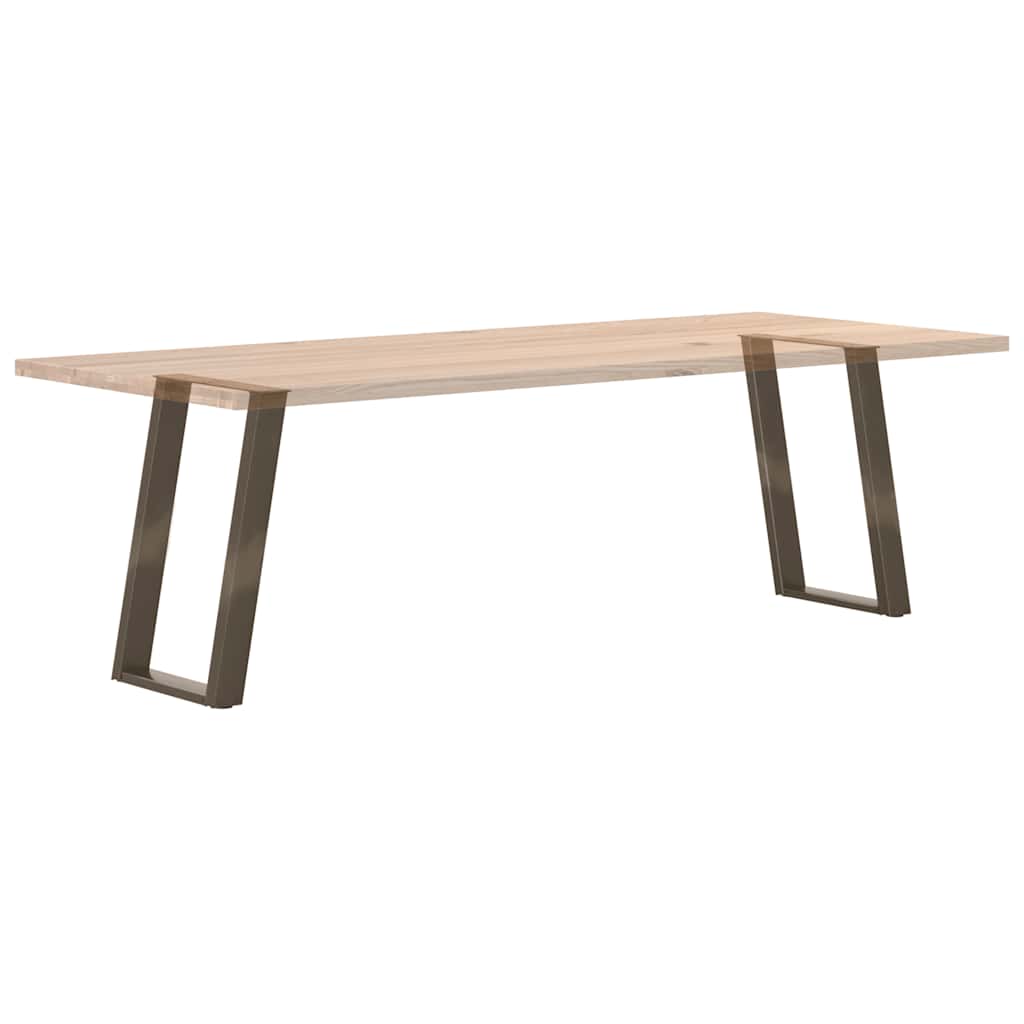 Pieds de table à manger en forme de U, 2 pièces, acier naturel, 60 x (72-73) cm - XIOS