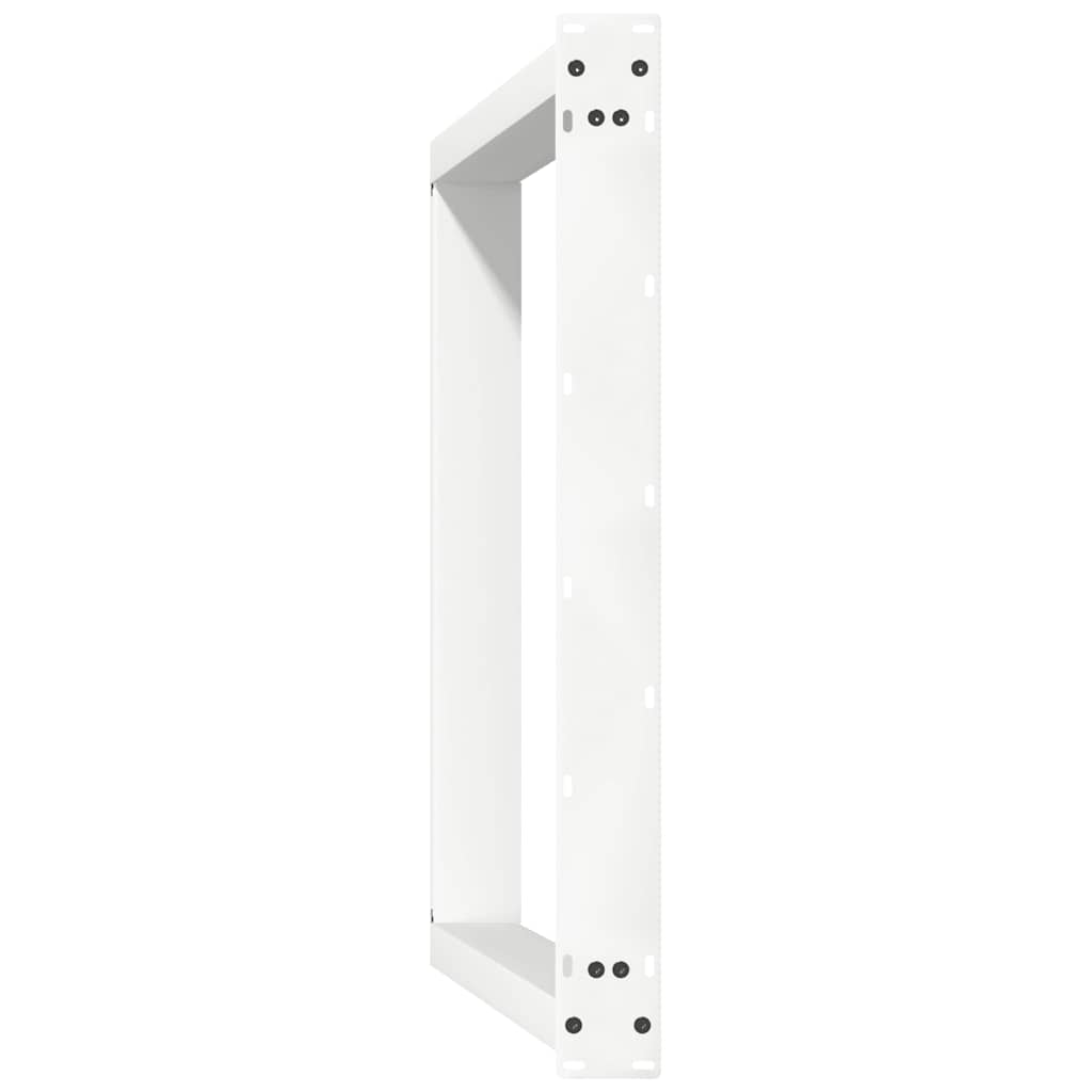 Pieds de table à manger en U 2 pièces Blanc 70 x (72-73) cm Acier - XIOS