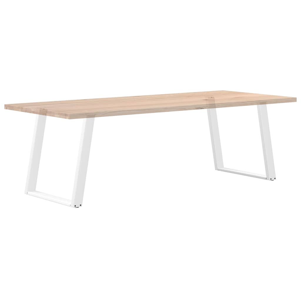 Pieds de table à manger en U 2 pièces Blanc 70 x (72-73) cm Acier - XIOS