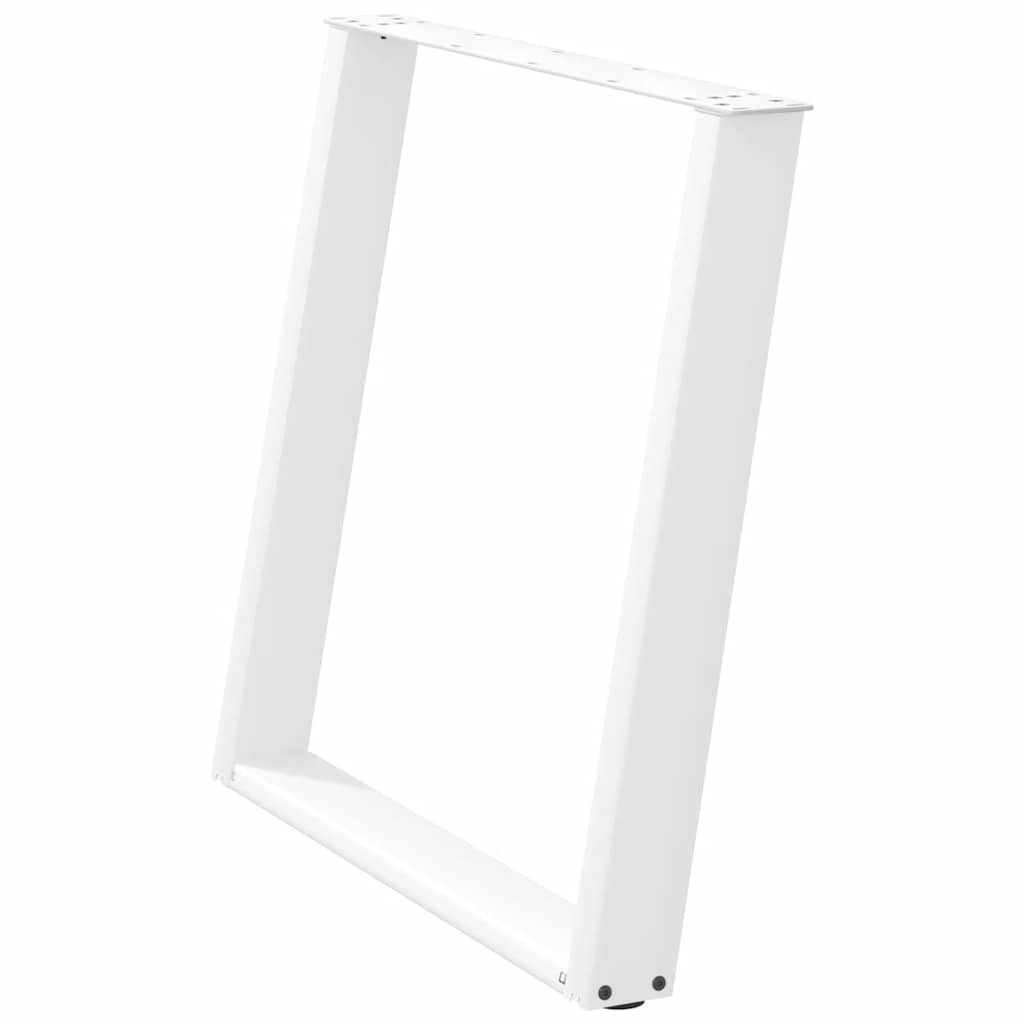 Pieds de table à manger en U 2 pièces Blanc 80 x (72-73) cm Acier - XIOS