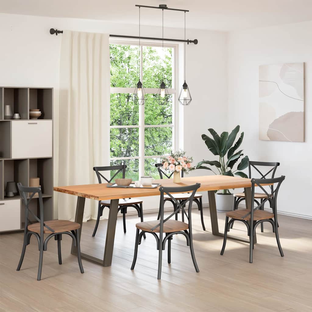 Pieds de table à manger en U 2 pièces Acier naturel 80 x (72-73) cm Acier - XIOS