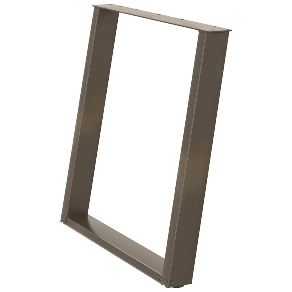 Pieds de table à manger en U 2 pièces Acier naturel 80 x (72-73) cm Acier - XIOS