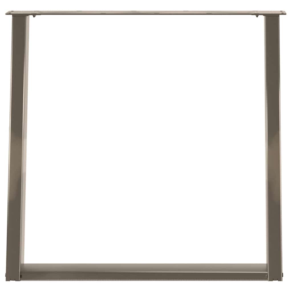 Pieds de table à manger en U 2 pièces Acier naturel 80 x (72-73) cm Acier - XIOS
