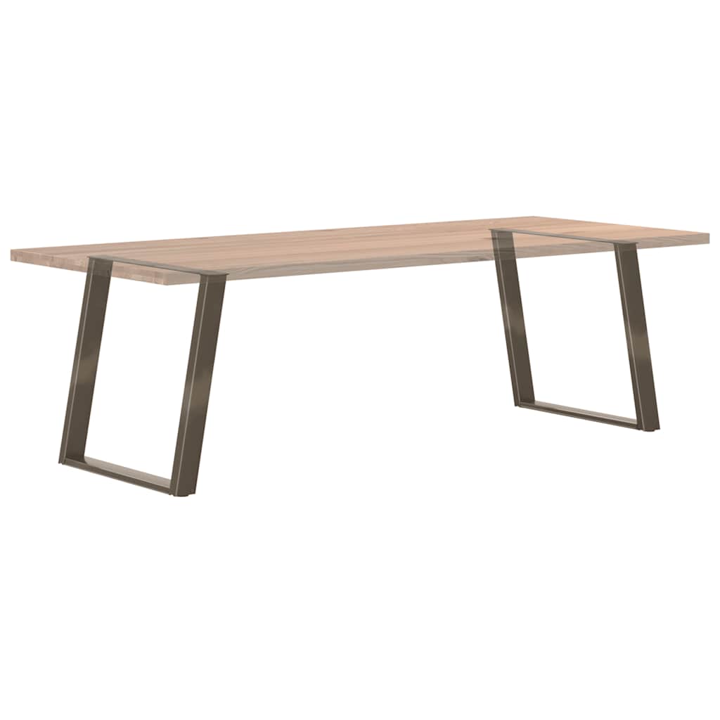 Pieds de table à manger en U 2 pièces Acier naturel 80 x (72-73) cm Acier - XIOS