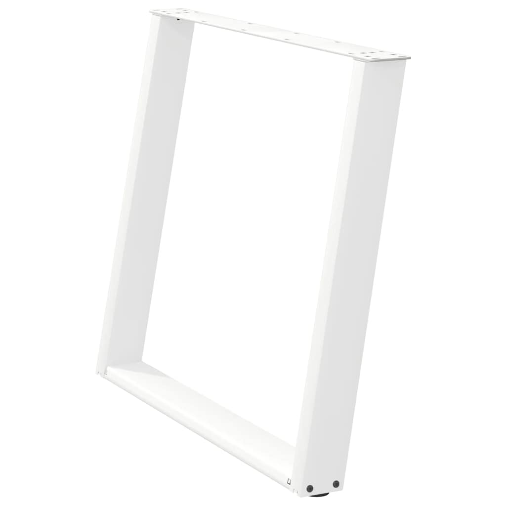 Pieds de table à manger en U 2 pièces Blanc 90 x (72-73) cm Acier - XIOS