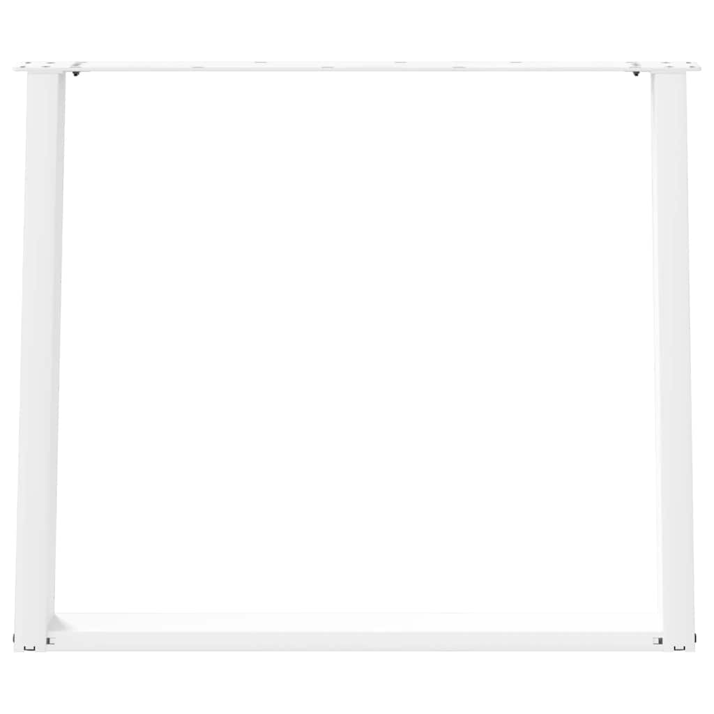 Pieds de table à manger en U 2 pièces Blanc 90 x (72-73) cm Acier - XIOS