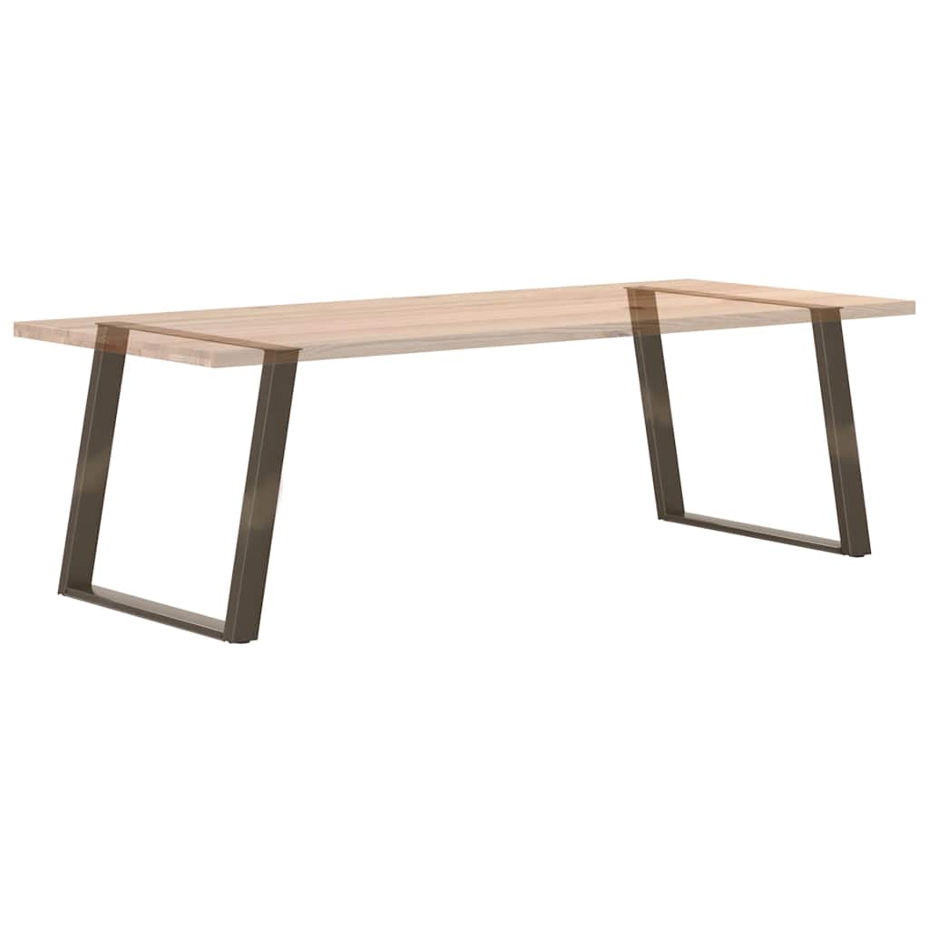 Pieds de table à manger en forme de U, 2 pièces, acier naturel, 90 x (72-73) cm - XIOS