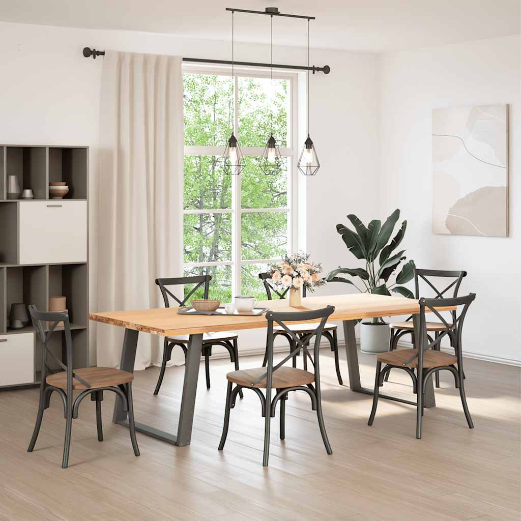 Pieds de table à manger en U 2 pièces Anthracite 100 x (72-73) cm Acier - XIOS