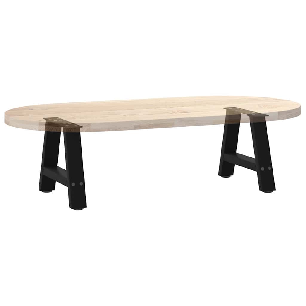 Pieds de table basse en forme de A 2 pièces Noir 30 x (30-31) cm Acier - XIOS
