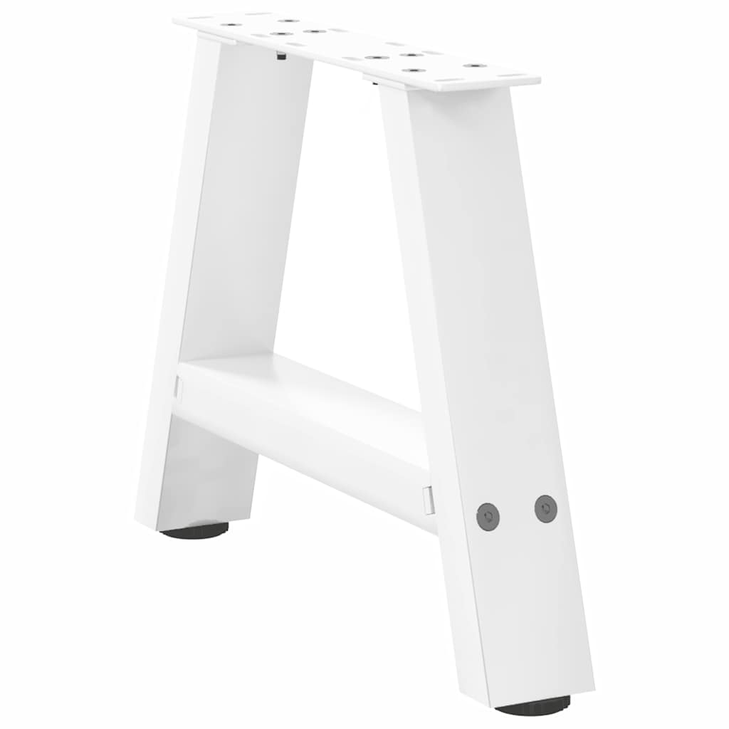 Pieds de table basse en forme de A 2 pièces Blanc 30 x (30-31) cm Acier - XIOS