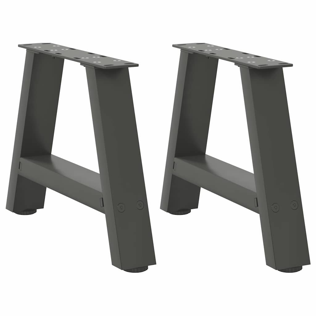 Pieds de table basse en forme de A 2 pièces Anthracite 30 x (30-31) cm Acier - XIOS