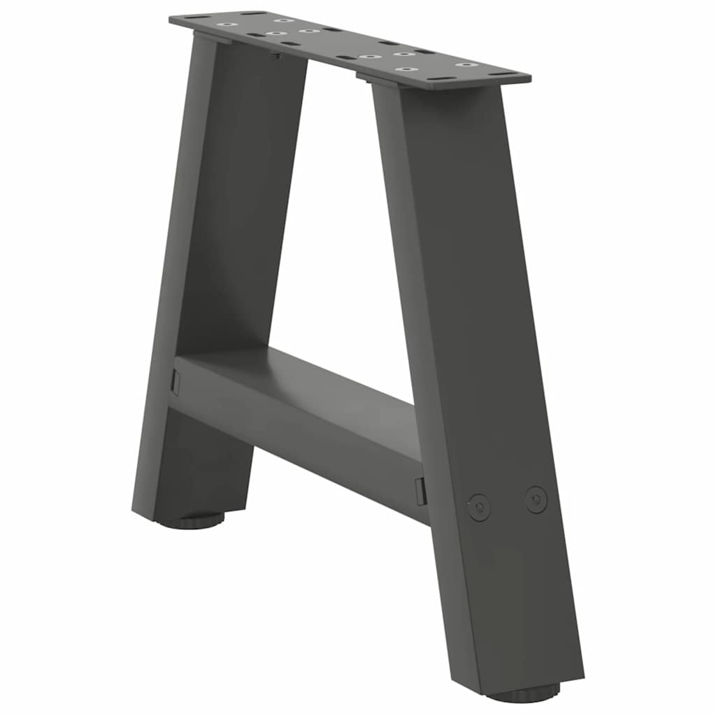 Pieds de table basse en forme de A 2 pièces Anthracite 30 x (30-31) cm Acier - XIOS