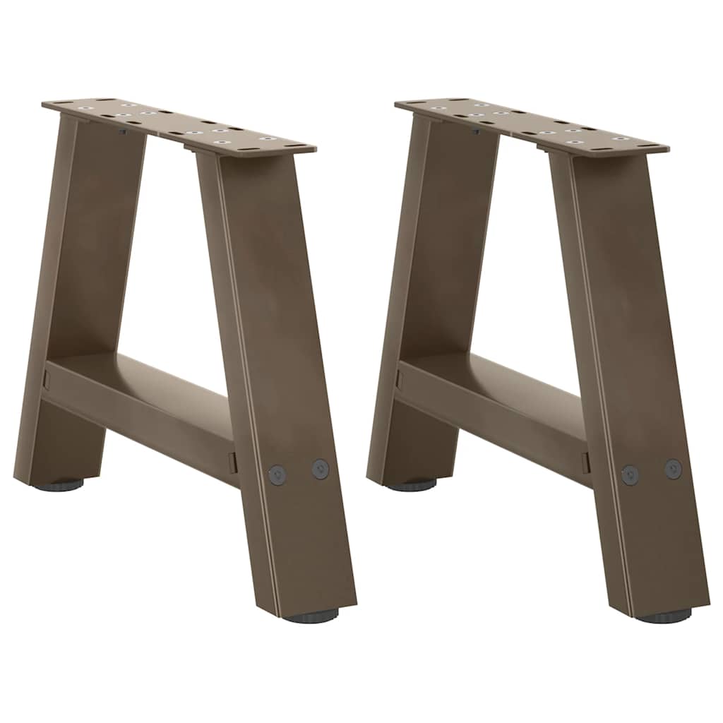 Pieds de table basse en forme de A, 2 pièces, 30 x (30-31) cm, acier - XIOS
