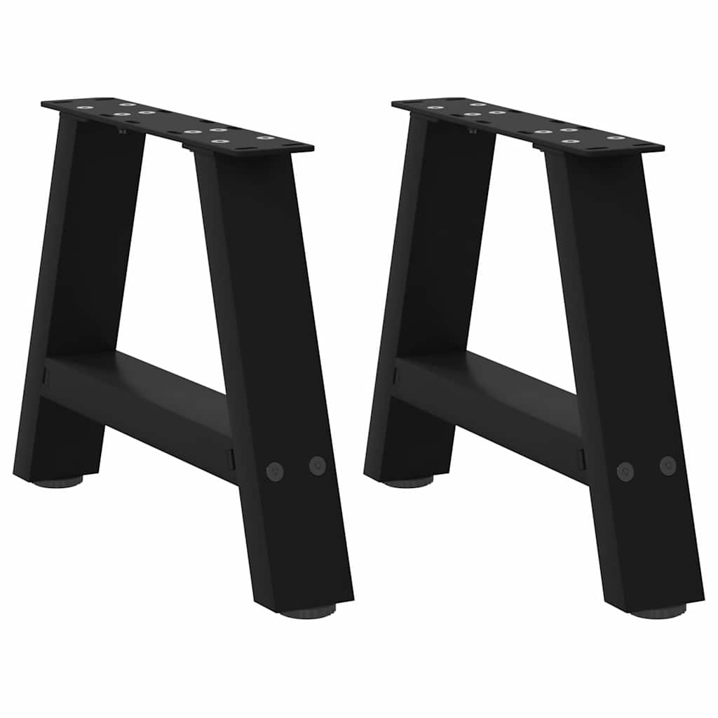 Pieds de table basse en forme de A, 2 pièces, noir, 40 x (30-31) cm, acier - XIOS