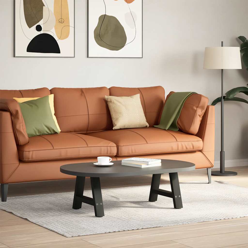 Pieds de table basse en forme de A, 2 pièces, noir, 40 x (30-31) cm, acier - XIOS