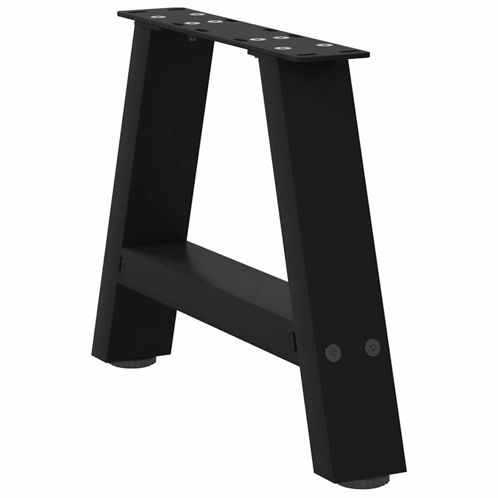 Pieds de table basse en forme de A, 2 pièces, noir, 40 x (30-31) cm, acier - XIOS
