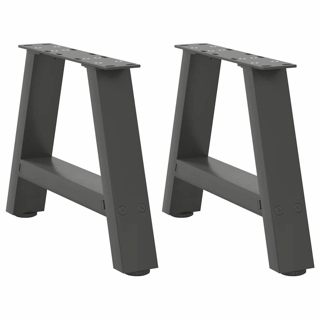 Pieds de table basse en forme de A 2 pièces Anthracite 40 x (30-31) cm Acier - XIOS