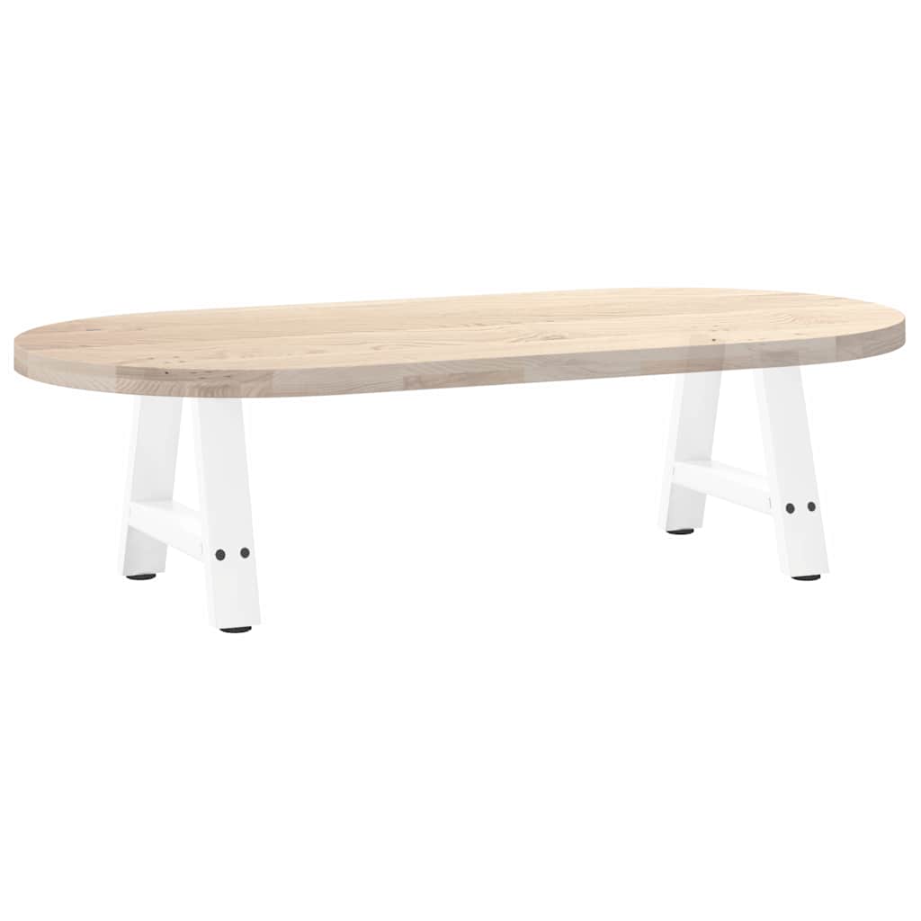 Pieds de table basse en forme de A, 2 pièces, blanc, 50 x (30-31) cm, acier - XIOS