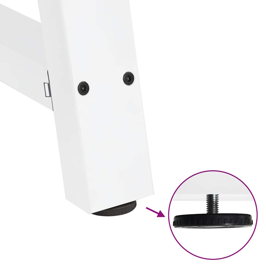 Pieds de table basse en forme de A, 2 pièces, blanc, 50 x (30-31) cm, acier - XIOS