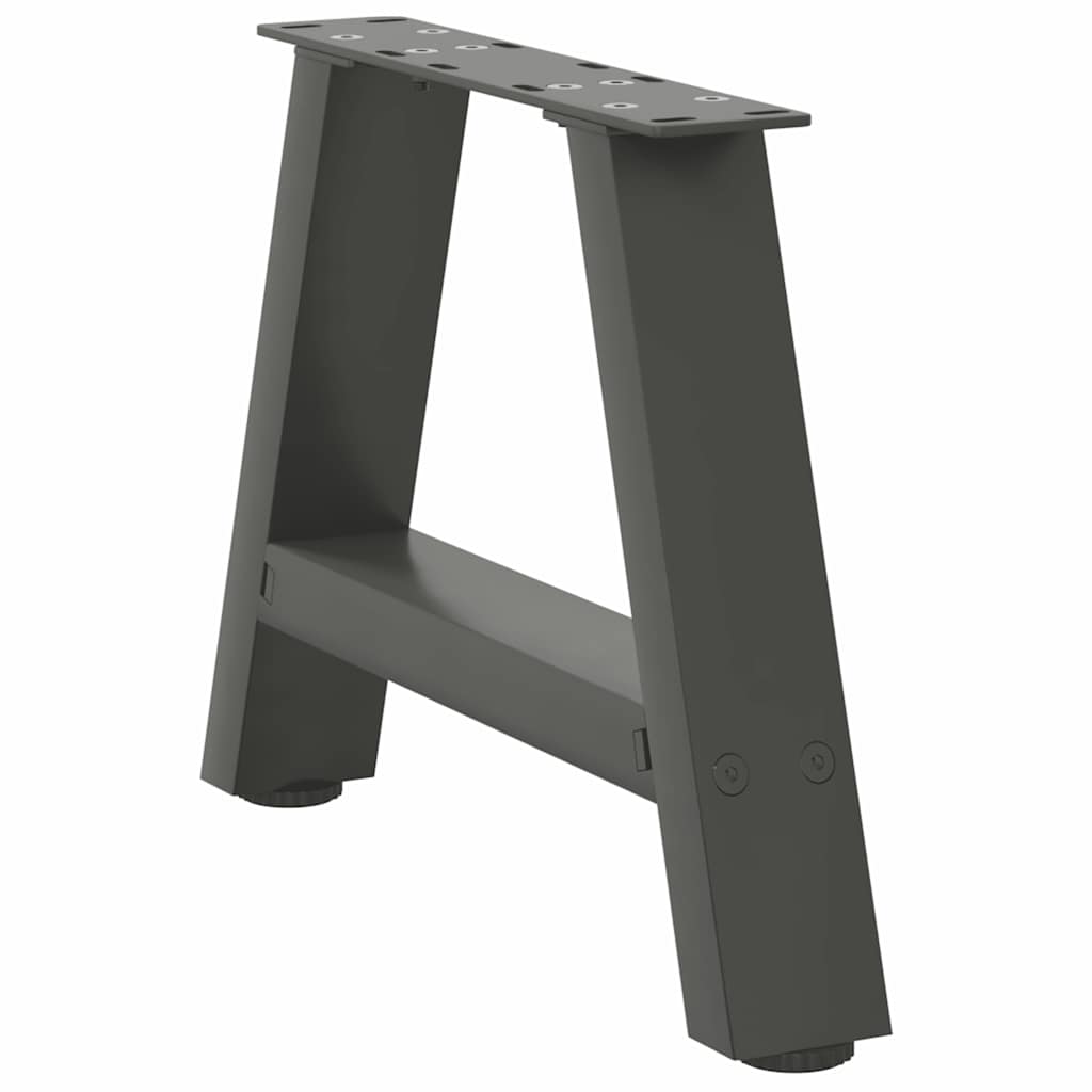 Pieds de table basse en forme de A, 2 pièces, anthracite, 50 x (30-31) cm, acier - XIOS