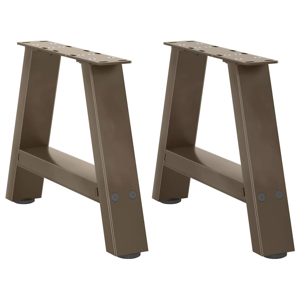 Pieds de table basse en forme de A, 2 pièces, 50 x (30-31) cm, acier - XIOS