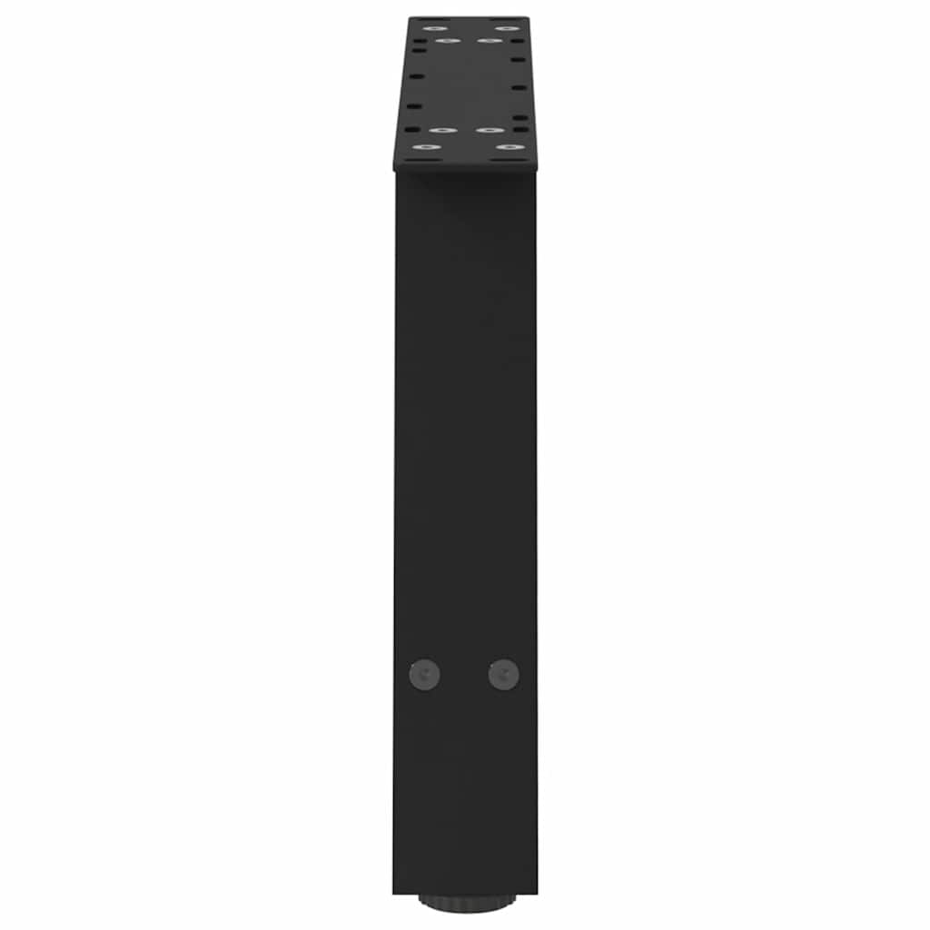 Pieds de table basse en forme de A, 2 pièces, noir, 60 x (30-31) cm, acier - XIOS