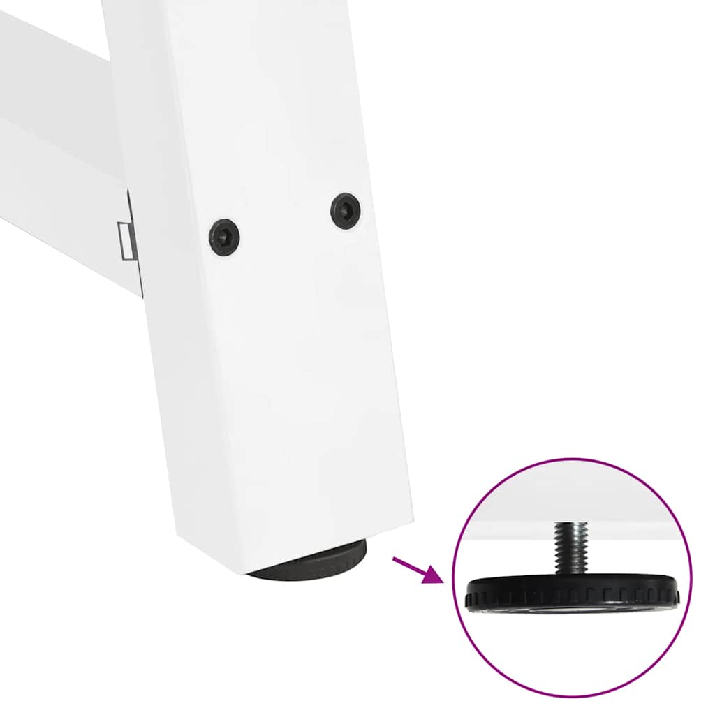 Pieds de table basse en forme de A, 2 pièces, blanc, 60 x (30-31) cm, acier - XIOS