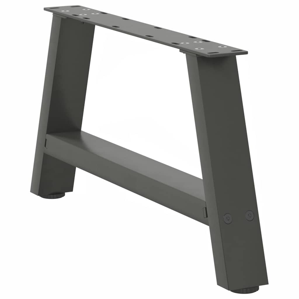Pieds de table basse en forme de A, 2 pièces, anthracite, 60 x (30-31) cm, acier - XIOS