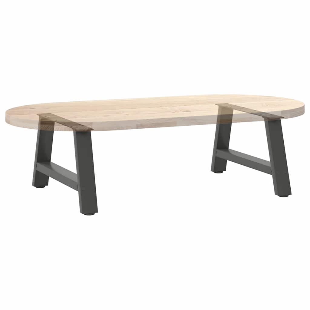 Pieds de table basse en forme de A, 2 pièces, anthracite, 60 x (30-31) cm, acier - XIOS