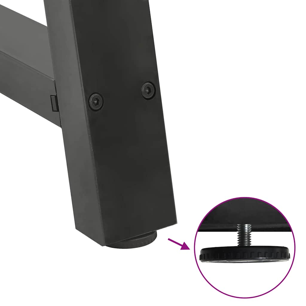 Pieds de table basse en forme de A, 2 pièces, anthracite, 60 x (30-31) cm, acier - XIOS