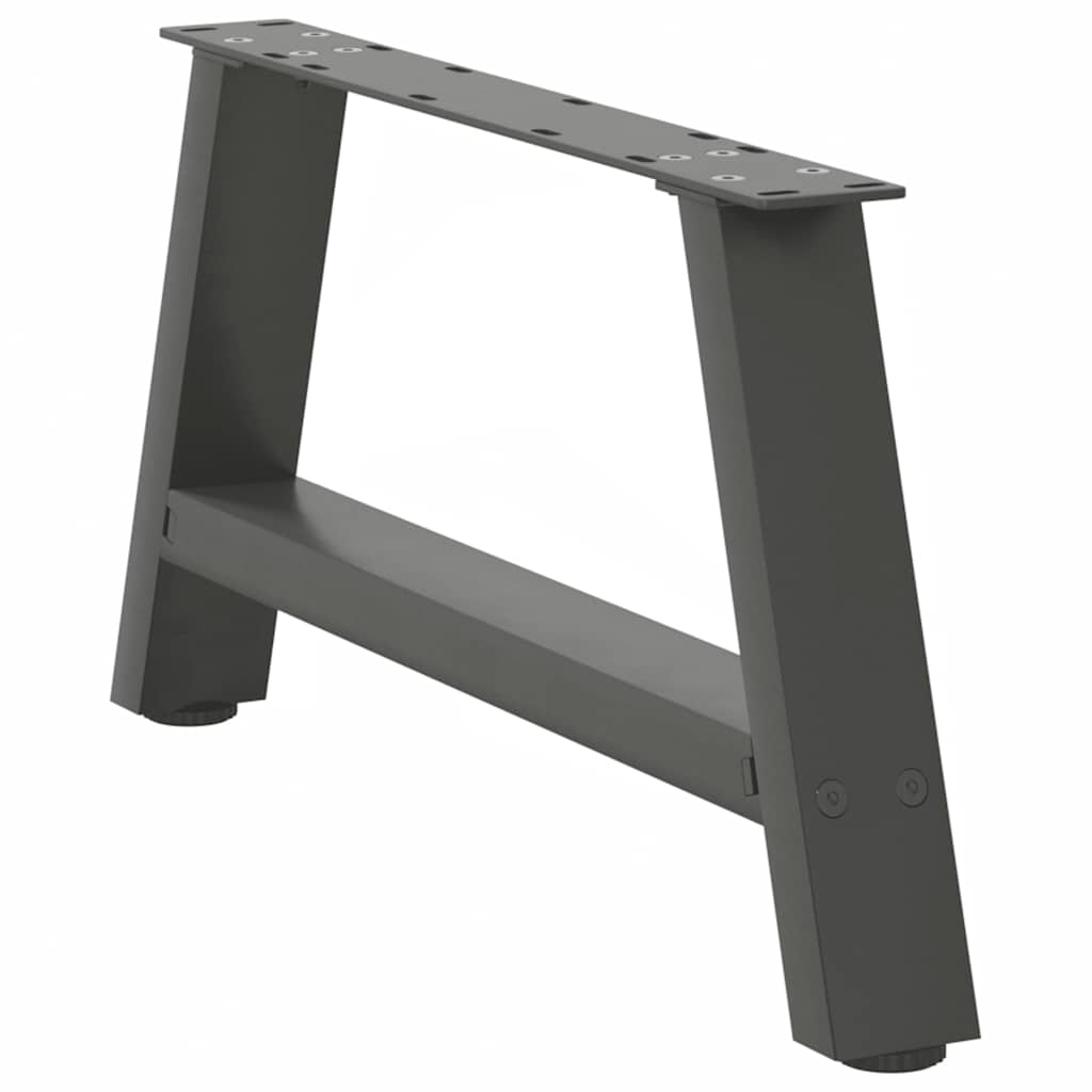 Pieds de table basse en forme de A 2 pièces Anthracite 70 x (30-31) cm Acier - XIOS