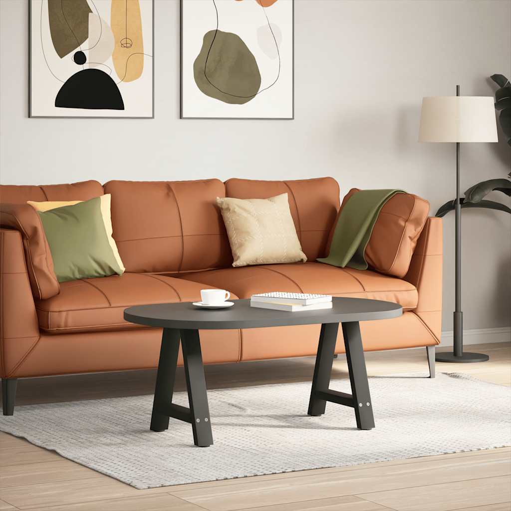 Pieds de table basse en forme de A 2 pièces Noir 38 x (42-43) cm Acier - XIOS