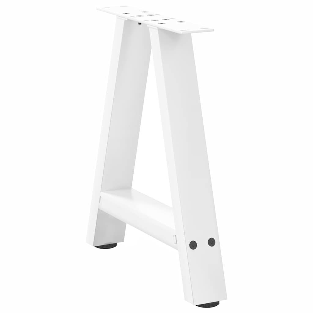 Pieds de table basse en forme de A, 2 pièces, blanc, 38 x (42-43) cm, acier - XIOS